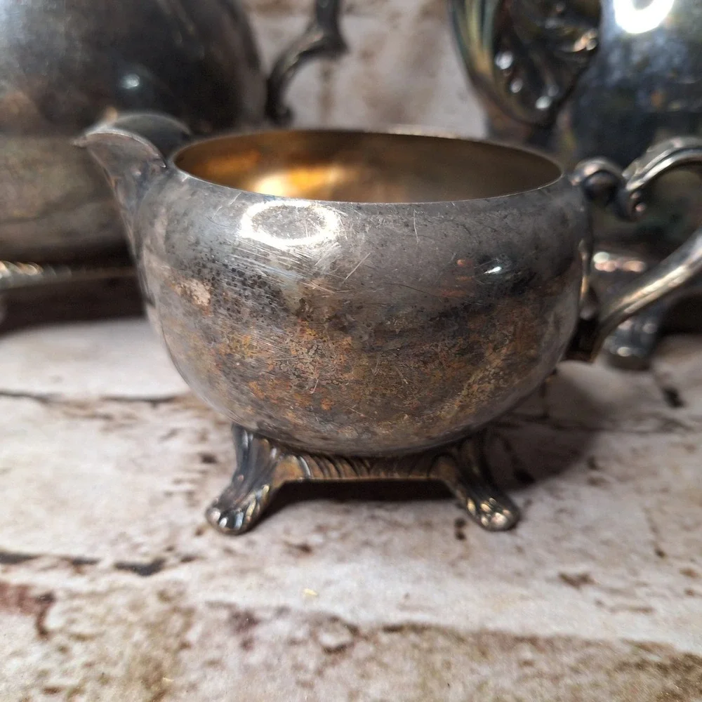 Vintage Silverplate Tea Service One 9